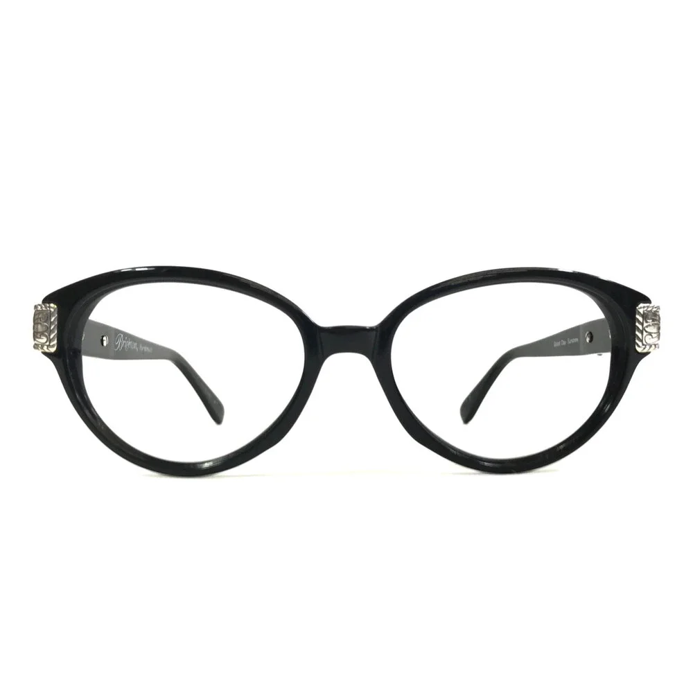 Brighton Eyeglasses Frames Good Day Sunshine Black Silver Full Rim 53-17-135
